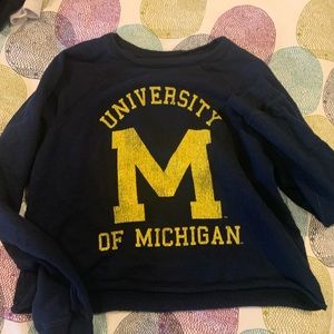 michigan cropped crew neck!!